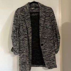 Max Studio black and white speckled blazer
